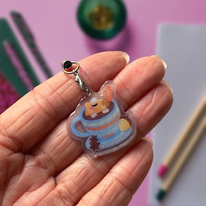 Capybara phone charm | capybara fall | phone accessory | adorable capybara cozy time | capybara charm | handmade