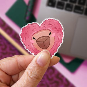 Autocollant Capybara Saint Valentin | Chapeau coeur | Papeterie mignonne | autocollant tablette, téléphone, ordinateur | kawaii animal