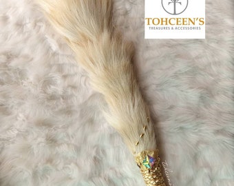 Horse tail,African horse tail, Nigerian horse tail,horse tail for traditional dance,Bridal horse tail accessory, Embellished horse tail