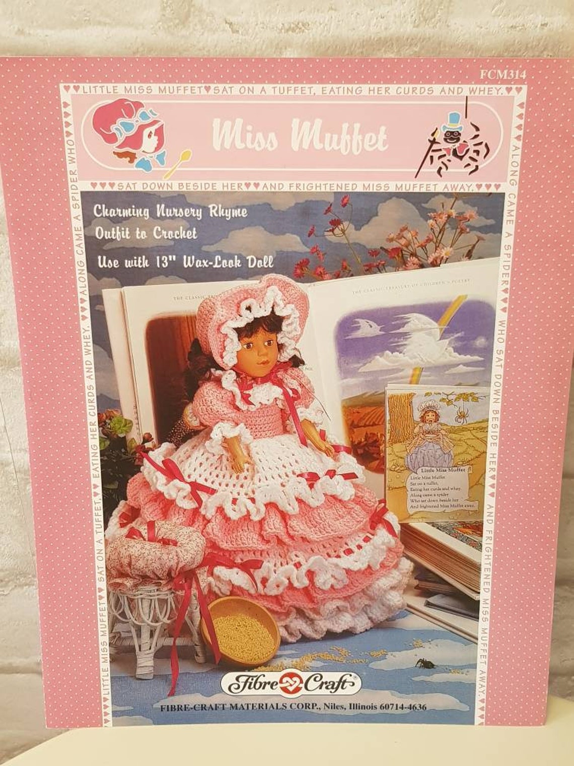 Vintage fibre craft dolls clothing crochet pattern miss. Etsy