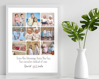 Collage de fotos de guardería, Collage personalizado para niños, Regalo personalizado para niños, Impresión de guardería, Collage de fotos para niños