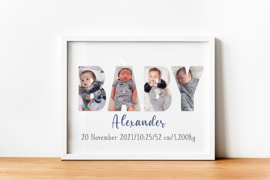 Newborn Photo Collage, Baby Collage Photo, Baby Birthday Collage ...