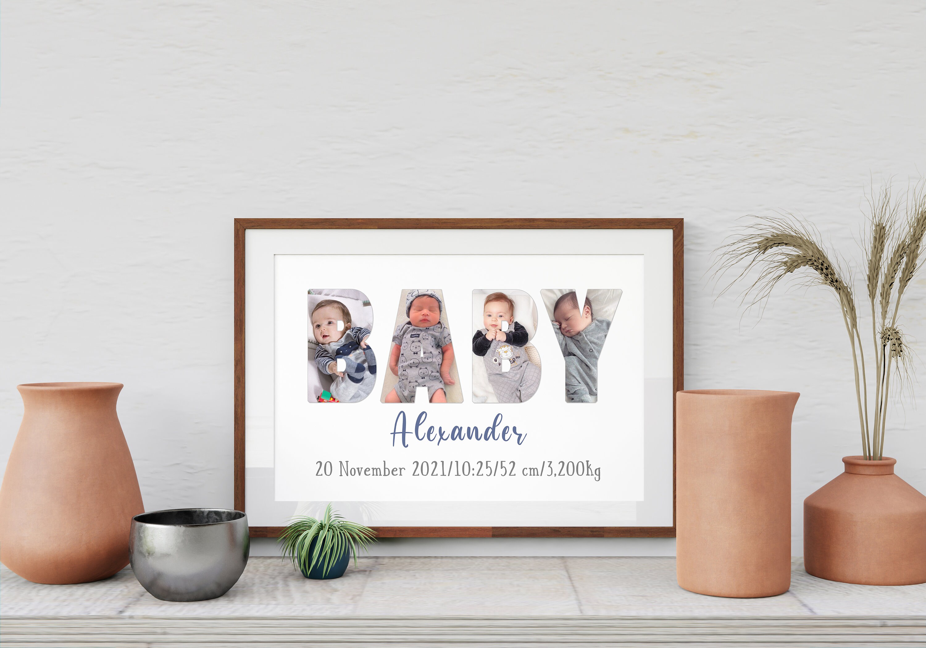 Newborn Photo Collage, Baby Collage Photo, Baby Birthday Collage ...