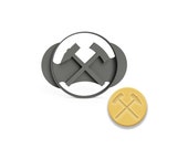 Biscuit cookie cutter mining symbol mallet and iron mountain iron cookie cutter gifts for Ruhr area fans miner Hammer and Pick Christmas
