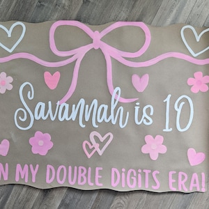 Hand Painted Banners Customized for Birthday -Anniversary -Baby Showers -Celebrations-- 21st birthday- bows-
