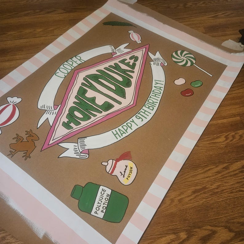 Hand Painted Banners Customized for Birthday -Anniversary -Baby Showers -Celebrations-- 21st birthday image 8
