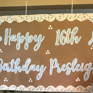 Hand Painted Banners Customized for Birthday -Anniversary -Baby Showers -Celebrations-- 21st birthday image 12
