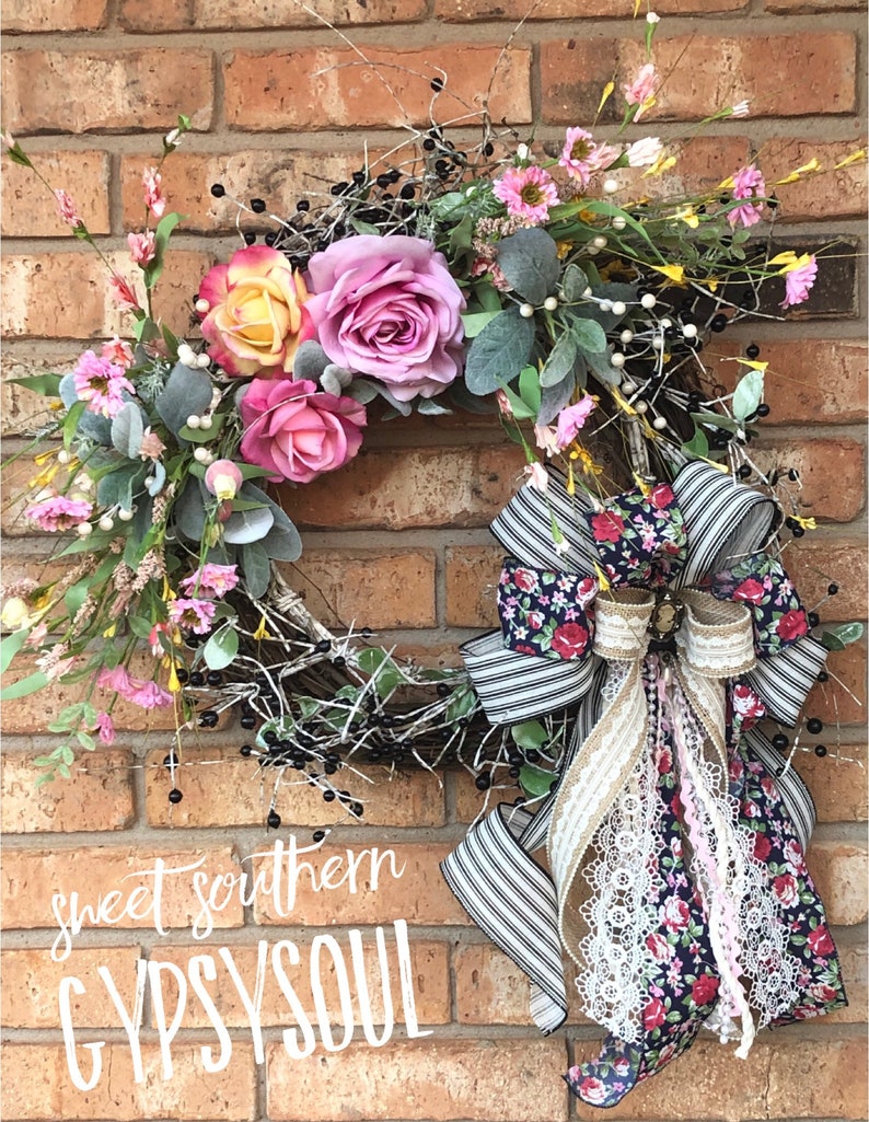 Spring Wreath Summer Pink Wedding Image 0