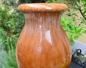 Fat Lava Vase Bodenvase Scheurich 50er braun