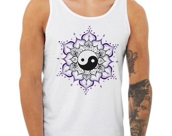 Yin Yang Mantra Premium Unisex Tank Top