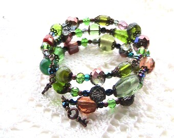 Shades of Earth Coil Bracelet