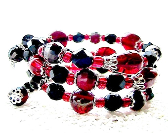 Black & Red Coil Bracelet