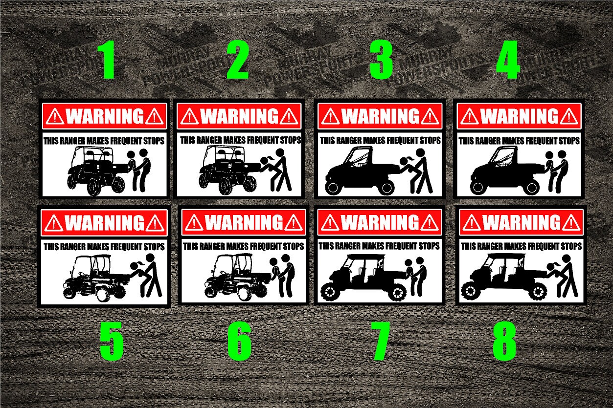 RANGER WARNING Decal/Frequent Stops Multiple Sizes & Etsy