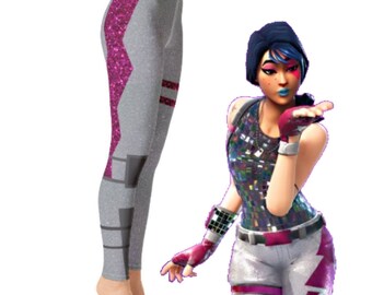 fortnite leggings women s colsplay leggings sparkle specialist fortnite battle royale epic games fortnite costume leggings - fortnite zoey cosplay outfit