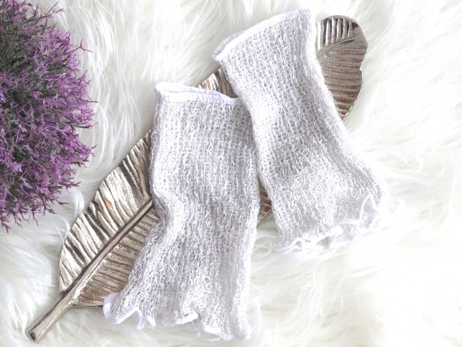 Soft Baby Knit Ruffle Leg Warmers White Silver Baby Photoshoot Etsy UK