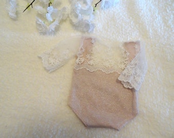 Lace glitter knit romper newborn girl photo prop outfit baby photography baby bodysuit newborn accessories girl