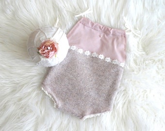 Newborn Outfit Baby Girl Bright Pink Bodysuit Hair Band Baby Photoshoot Baby Photography Baby Fashion Girl Photo Clothes Baby Photo Props