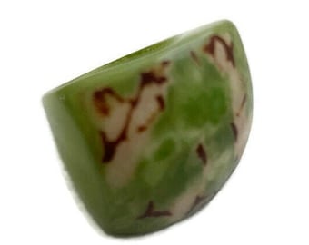Tagua Nut Ring in Lime Green TAG801,  Eco-Friendly Tagua Ring, Organic Jewelry