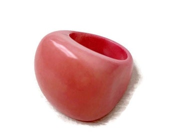 Tagua Nut Ring in Pink TAG804,  Eco-Friendly Tagua Ring, Organic Jewelry