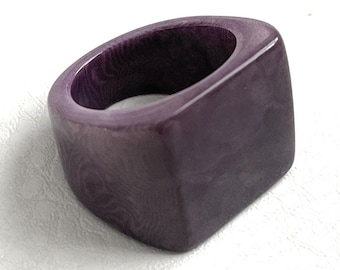 Tagua Nut Ring in Purple TAG806,  Eco-Friendly Tagua Ring, Organic Jewelry