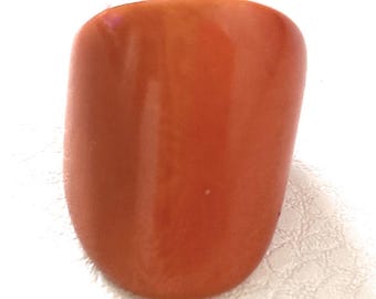 Caramel Brown Tagua Nut Ring TAG803, Brown Eco-Friendly Tagua Ring Organic Jewelry