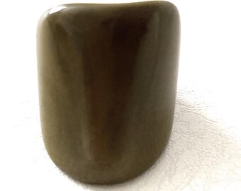 Olive Green Tagua Nut Ring TAG803, Green Eco-Friendly Tagua Ring Organic Jewelry