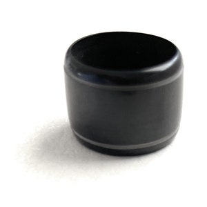 Tagua Nut Ring in black with carved design TAG808, unisex thin black handmade Tagua Ring