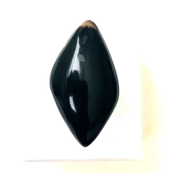 Black Bull Horn Ring, Handmade Organic Horn Ring, Eco-Triendly Jewelry CHA208