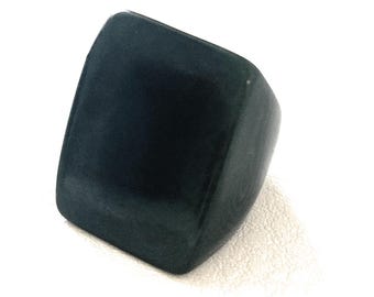 Tagua nut ring in hunter green TAG806, eco-friendly tagua ring, organic jewelry