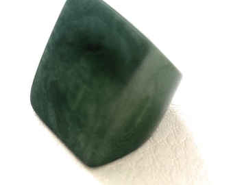 Tagua nut ring in green TAG806, eco-friendly tagua ring, organic jewelry