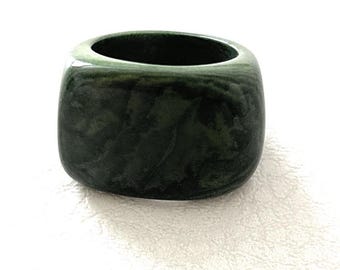 Green Tagua Nut Ring TAG804,  Eco-Friendly Tagua Ring in Green Organic Ring