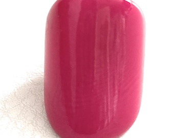 Tagua nut ring in fuchsia TAG803,  eco-friendly organic pink ring