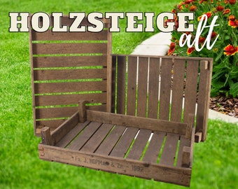 2x 3x 4x alte Holzsteige | 80x45x8(15) cm | original Holzkiste altes Land mit Erzeugername | schön zu dekorieren, Tischdeko, Gartendeko