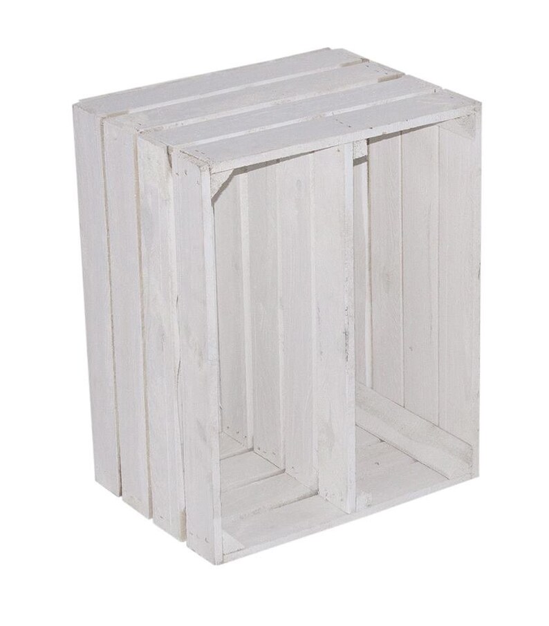 2x white fruit box with intermediate bottom, shoe rack image 3