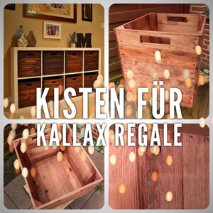 2x 6x 8x 12x wooden box "used" for Kallax shelves 33 cm x 37.5 cm x 32.5 cm Ikea shelf box rustic Ikea box wine boxes