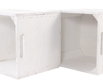 2x 4x 6x white Kallax box for Ikea cabinet | 32x37.5 x 32.5 cm | stable, closed wooden box even for heavy contents | simple & beautiful