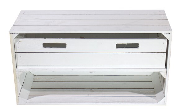 2x Vintage Furniture 24 Wide White Apple Box With Drawer 75 Cm Etsy
