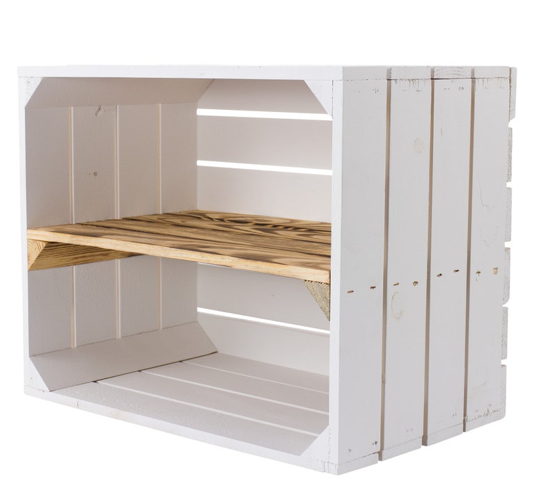 2x 6x 8x 12xVintage furniture 24 new white wooden box with flamed center board 50cmx40cmx30cm shoe rack wine boxes wall shelf wooden boxes shelf shelf image 7