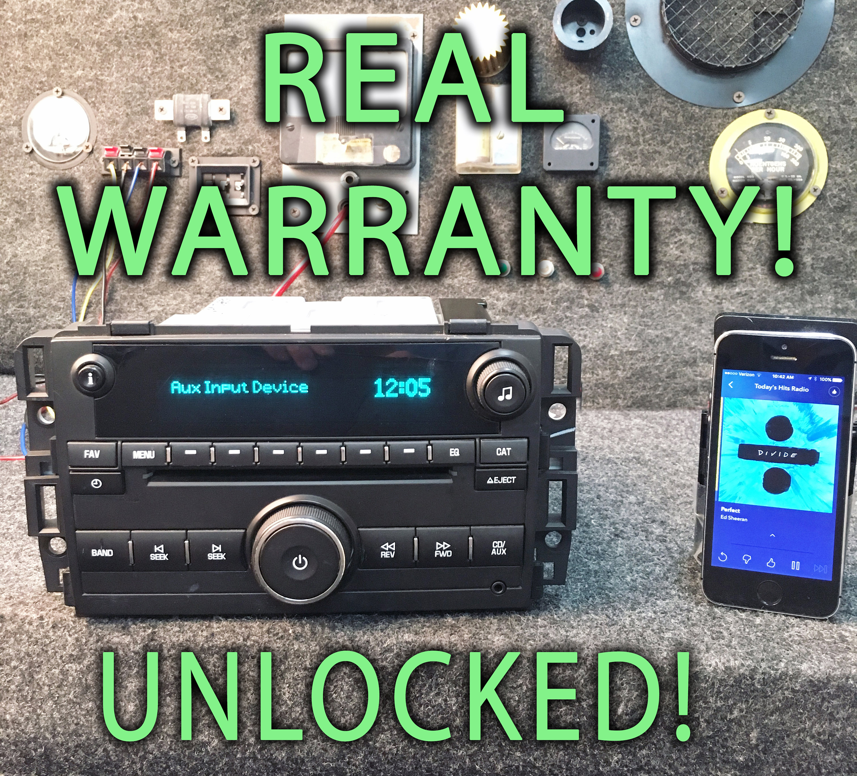 Chevy GMC Bluetooth Unlocked CD Disc MP3 Aux Radio Stereo Yukon