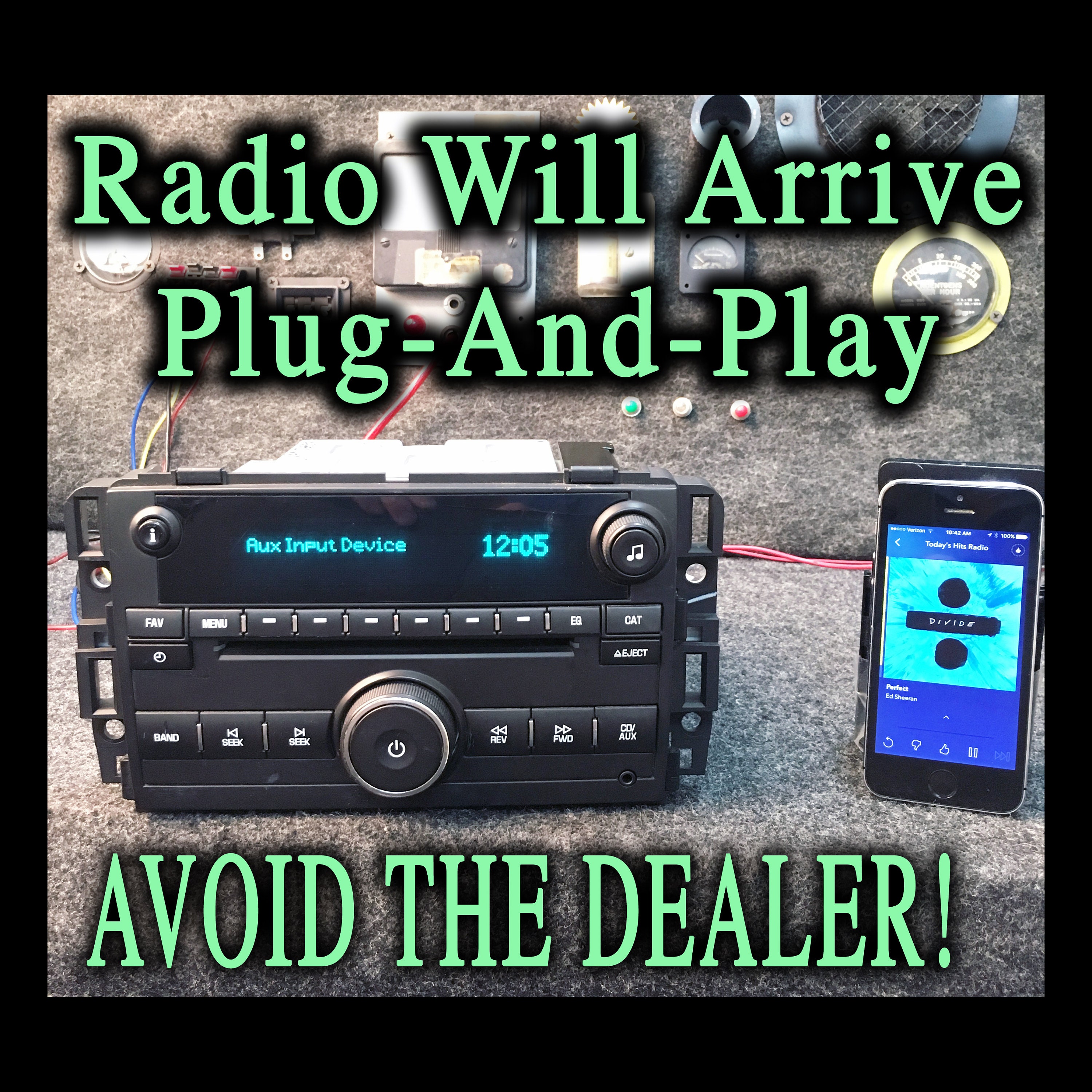 Chevy GMC Bluetooth Unlocked CD Disc MP3 Aux Radio Stereo Yukon