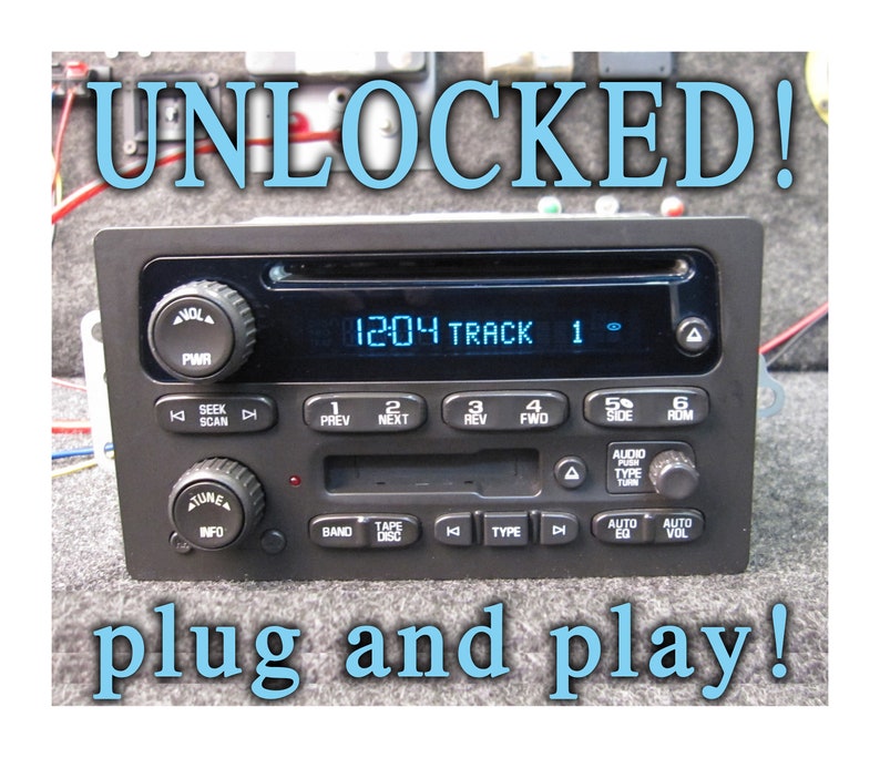 UNLOCKED Chevy GMC Truck SUV cd cassette radio stereo 2003 2004 2005