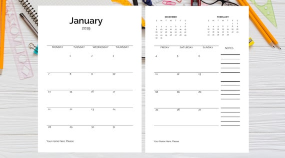 daily planner weekly planner calendar planner diary 2019 to do list daily planning calendar