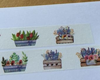 Washi Tape "Blumen", Masking Tape, Flowers, Blumen, Filofax, Planner, Scrapbooking, Bullet Journal, Klebeband