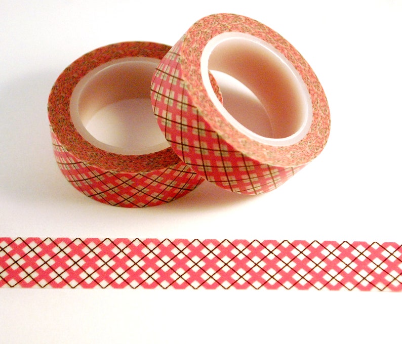 Washi tape Pink Checkered image 1