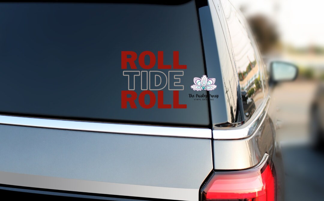 Roll Tide Roll Decal - Car Decal - Etsy
