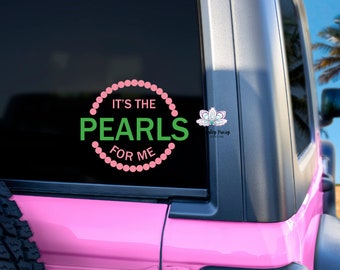 It's the Pearls for Me decal - car decal