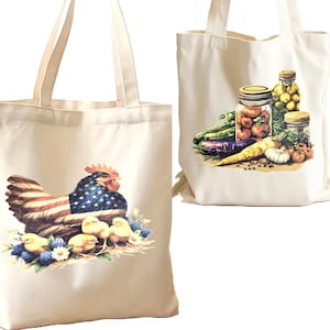 Garden Totes, Beach Bags, Farmers Market, Grocery, Everyday Carry, Purse, Farming