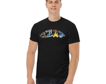 Camiseta de cerámica: divertida camiseta unisex, Tierra, Agua, Fuego, camisetas motivacionales