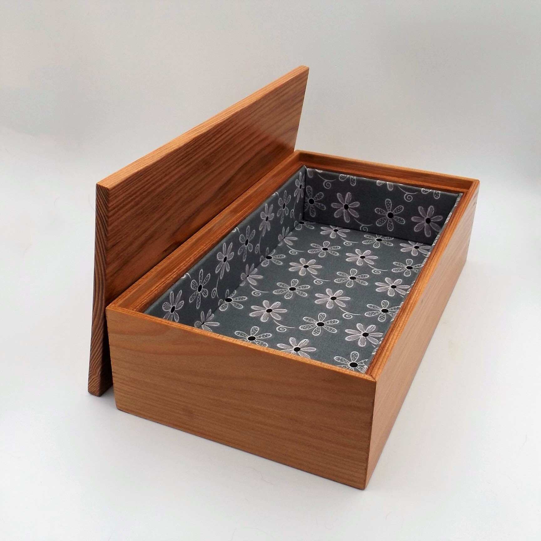 Handmade Wooden Bedside Valet Tray With Lid Redwood Valet Etsy