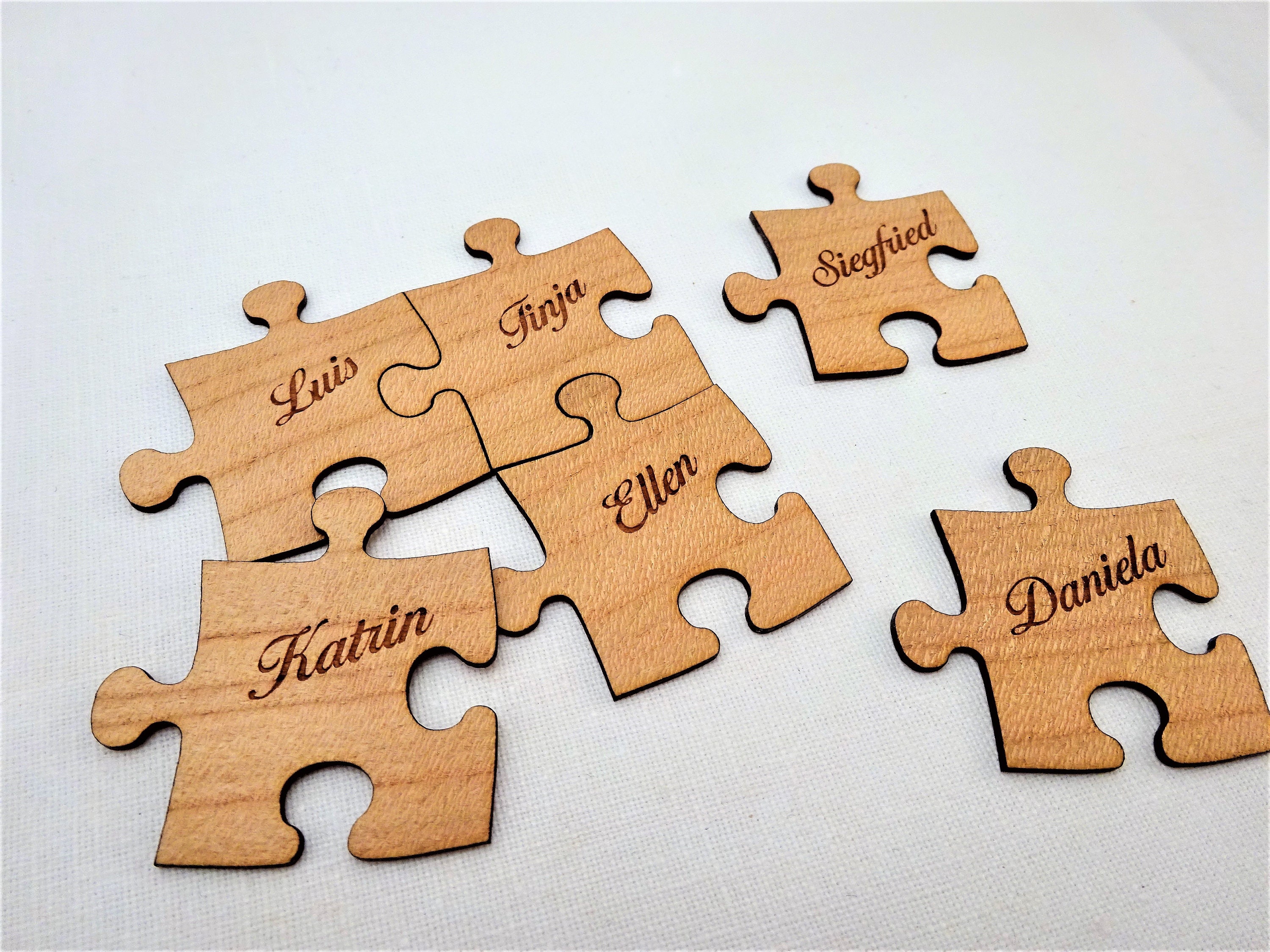 Puzzle piece name tag place card table card guest gift Etsy